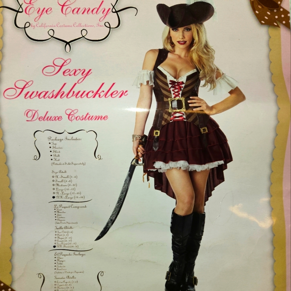Sexy Plus Size Woman's Pirate Costume - XXL